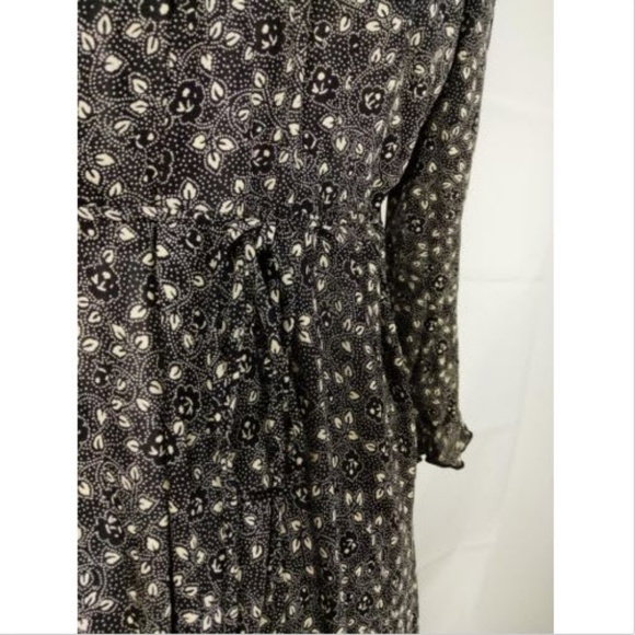 NWT Mimi Maternity Dress Sz M Black Tan Floral - Picture 6 of 7